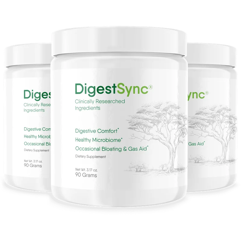 DigestSync Natural Gut & Digestive Formula — 3 Bottle / 90 Day Pack